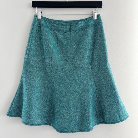 Ann Taylor LOFT Wool Silk Blend Tweed Skirt A Line Women's Petite Size 0 - Picture 2 of 6